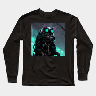 Cyberpunk Cat Long Sleeve T-Shirt